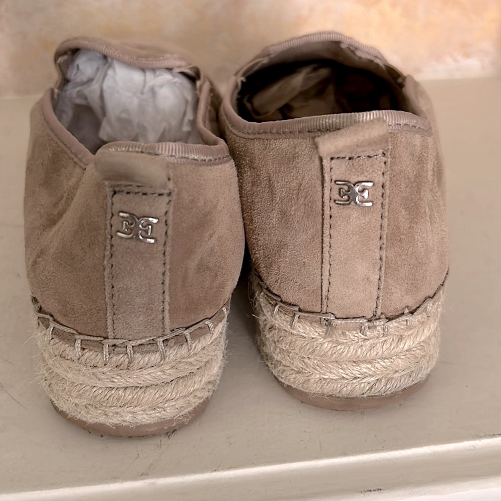 Sam Edelman Women SlipOn Espadrille Shoes Coastal Beach Flats Tan 9.5 Suede - Picture 7 of 10